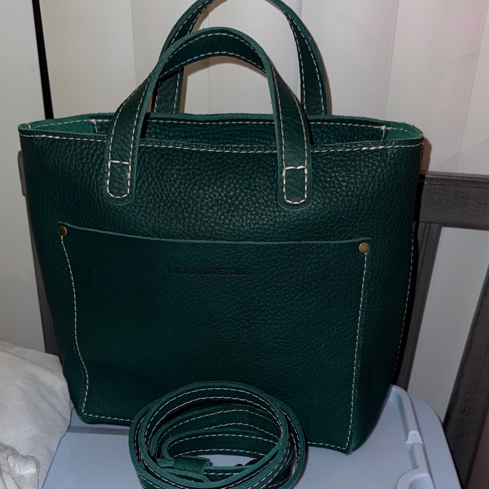 Portland Leather Goods - MERMAID Mini Crossbody Tote -Zipper